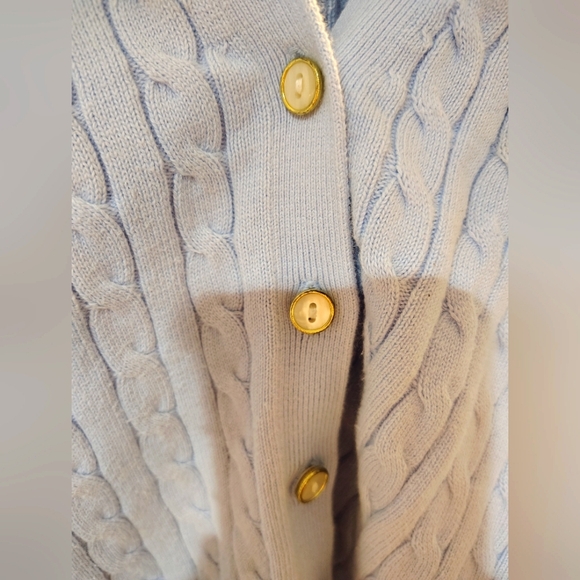 Pre-owned Lands'End Button Top Women Size 2X 20W-22W Light Blue - Picture 3 of 3